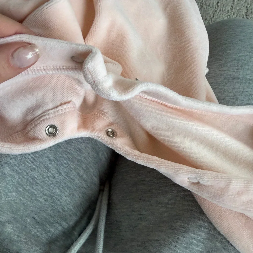 Vintage Light Pink Velveteen Pleated Jumper Size 18-24 Months